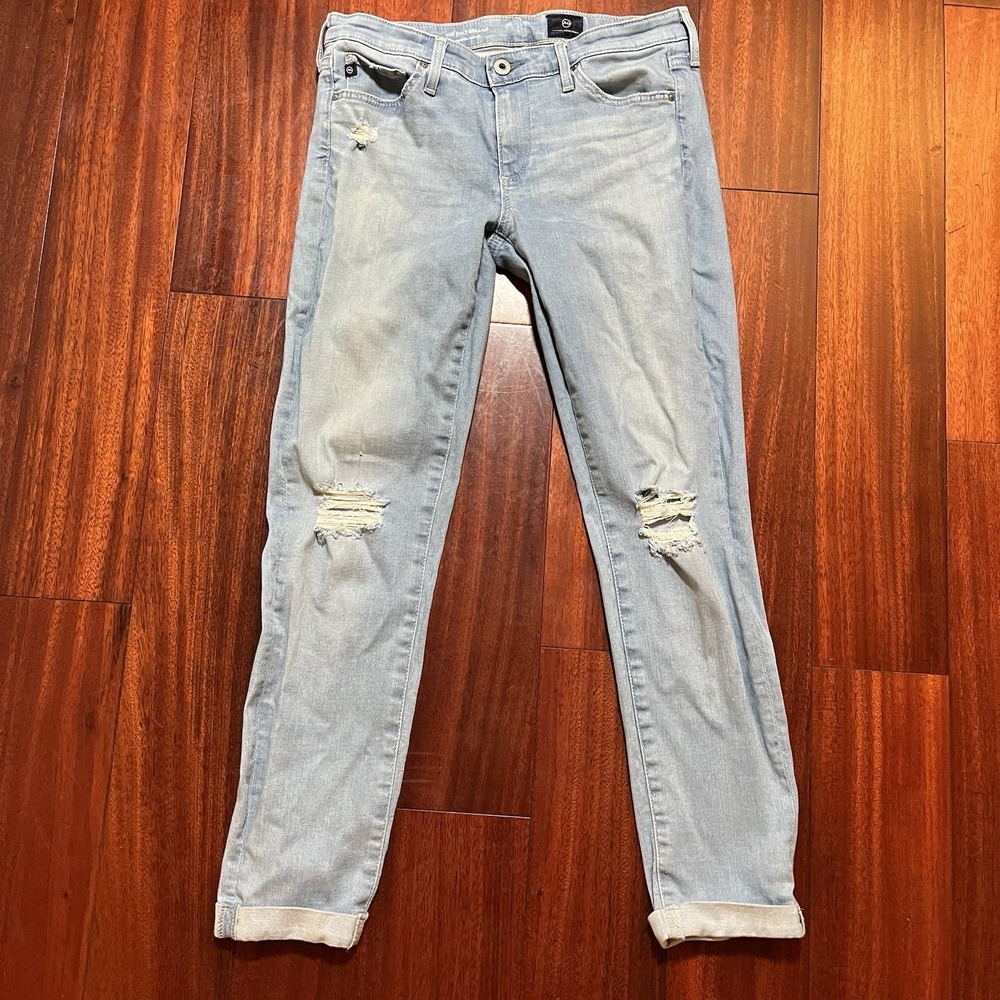 Adriano Goldschmied Jeans Womens 29x26 The Stilt Roll Up Ciggarette Distressed
